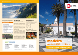 Leserreise Madeira 2016 - First Reisebüro Hasta