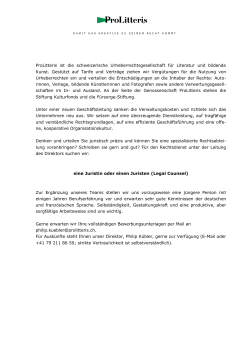 ProLitteris ist die schweizerische Urheberrechtsgesellschaft