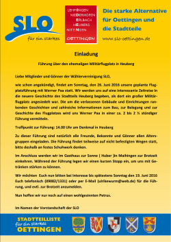 Einladung - SLO Oettingen
