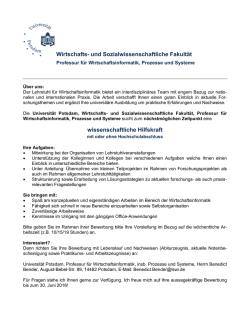 Wissenschaftliche Hilfskraft mit oder ohne