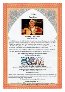 Ilahiseminar Berlin 1.7.16