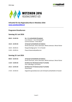 Infoblatt Turnfest Wetzikon