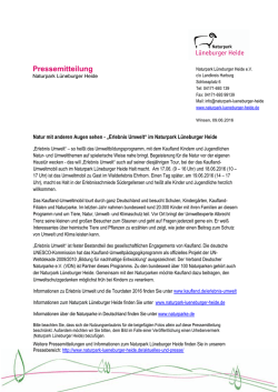 Pressemeldung - Naturpark Lüneburger Heide
