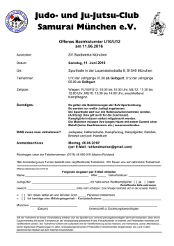 Offenes Bezirksturnier U10-U12 - Judo u. Ju