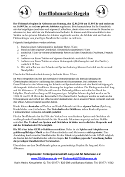 Dorfflohmarkt-Regeln - F&ouml;rdergemeinschaft Abbensen