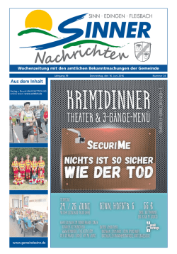 Aus dem Inhalt - Gemeinde Sinn