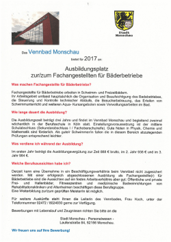 Stellenausschreibung Vennbad PDF