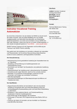 Instruktor Vocational Training Automatician