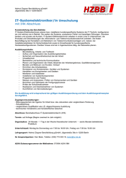 IT-Systemelektroniker - Helmut Ziegner Berufsbildung gGmbH