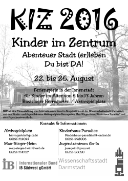 Plakat KIZ - kinderhaus paradies
