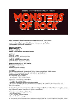 Liebe Monsters Of Rock-Festivalbesucher, Dear Monsters