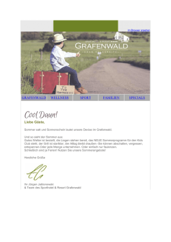 GRAFENWALD WELLNESS SPORT FAMILIEN SPECIALS Liebe