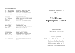 XIII. Gespräch - Nephrologie München eV