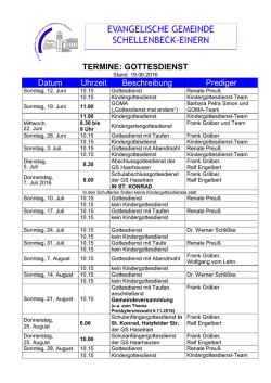 Gottesdiensttermine als PDF - Schellenbeck