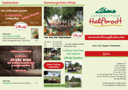 Flyer Juni / Juli / August / September 2016