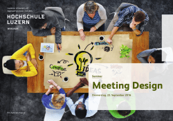 Meeting Design - Hochschule Luzern