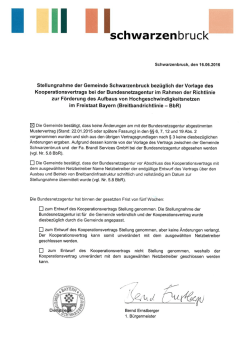 Stellungnahme - Gemeinde Schwarzenbruck