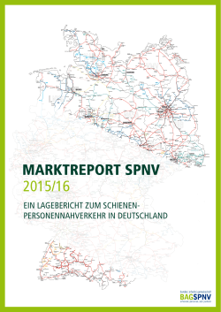 Marktreport im SPNV 2015-16 - BAG-SPNV