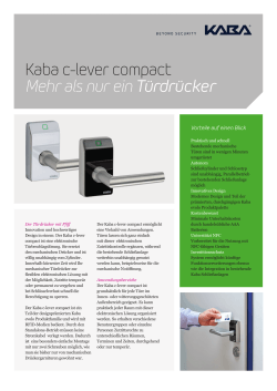 Kaba c-lever compact Mehr als nur ein Türdrücker