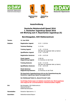 Ausschreibung Deutsche Meisterschaft Speed 2016 1. Deutscher