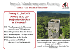 Impuls-Wanderung zum Vatertag