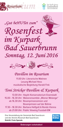 Rosenfest - Rosarium Bad Sauerbrunn