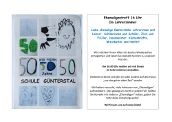 Ehemaligentreff 16 Uhr Im Lehrerzimmer