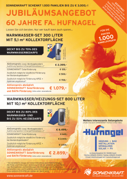 Hufnagel Angebotsflyer