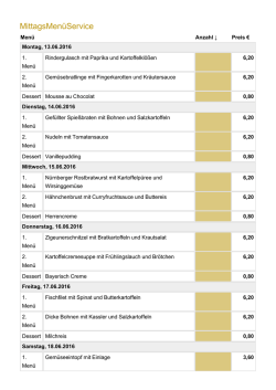 MittagsMenüService - Partyservice Mues