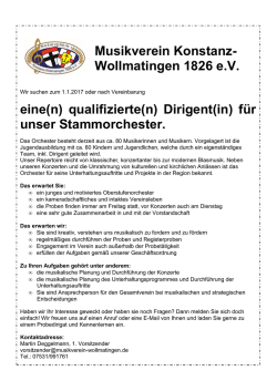 Dirigent gesucht - musikverein