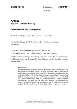 Bundesrat 266/3/16 Antrag