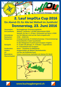 2. Lauf impOLs Cup 2016 Donnerstag, 23. Juni 2016