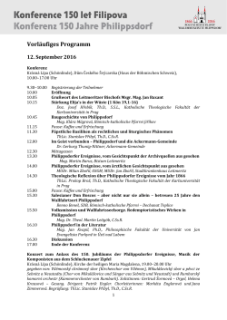 Konferenz 150 Jahre Philippsdorf - 12. 9. u. 13. 9. 2016 (Programm)