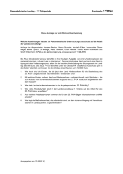 Drucksachen allgemein - Nieders&auml;chsischer Landtag