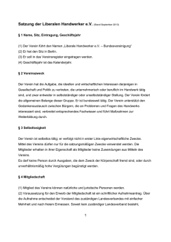 Satzung - Liberale Handwerker