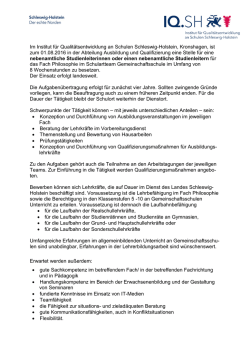Im Institut f&uuml;r Qualit&auml;tsentwicklung an Schulen Schleswig