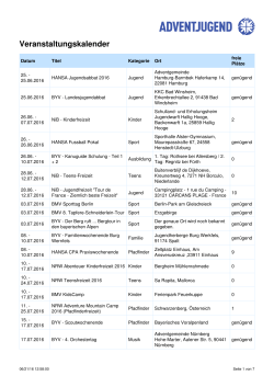 Veranstaltungskalender als PDF - die Adventjugend in Deutschland