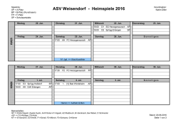 Heimspielplan - ASV Weisendorf
