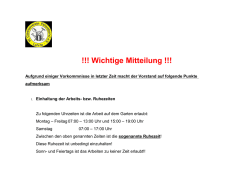 Wichtige Mitteilung - KGV Feierabend Lehrte