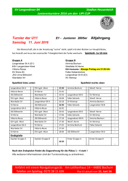 Spielplan - SV Langendreer 04