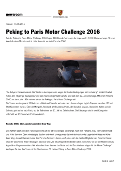 Peking to Paris Motor Challenge 2016