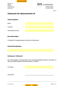 Vollmacht für Akteneinsicht IV