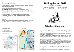 Stirling-Forum 2016