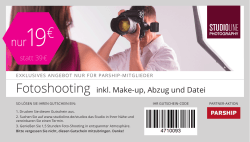Fotoshooting inkl. Make-up, Abzug und Datei