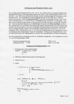 registerverfügung - Zusatzversorgungssystem technische Intelligenz