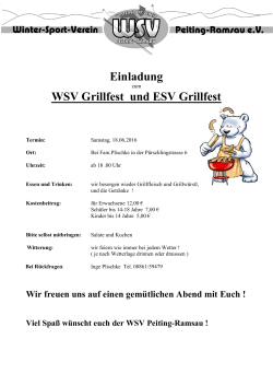Einladung WSV Grillfest und ESV Grillfest - WSV-Peiting