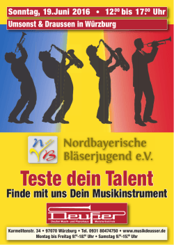 Teste dein Talent - Musikverein Unterpleichfeld eV