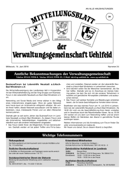 KW 24-2016 - Verwaltungsgemeinschaft Uehlfeld