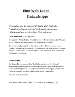 Eine-Welt-Laden &ndash; Einkaufstipps