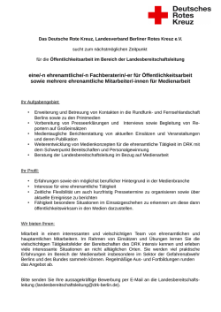 eine/-n ehrenamtliche - DRK